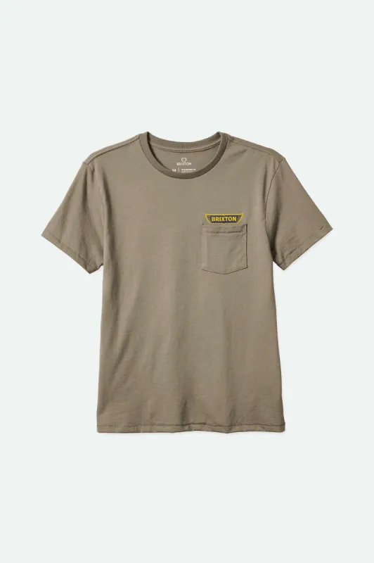 Graves S/S Pocket T-Shirt - Oatmeal made by Brixton