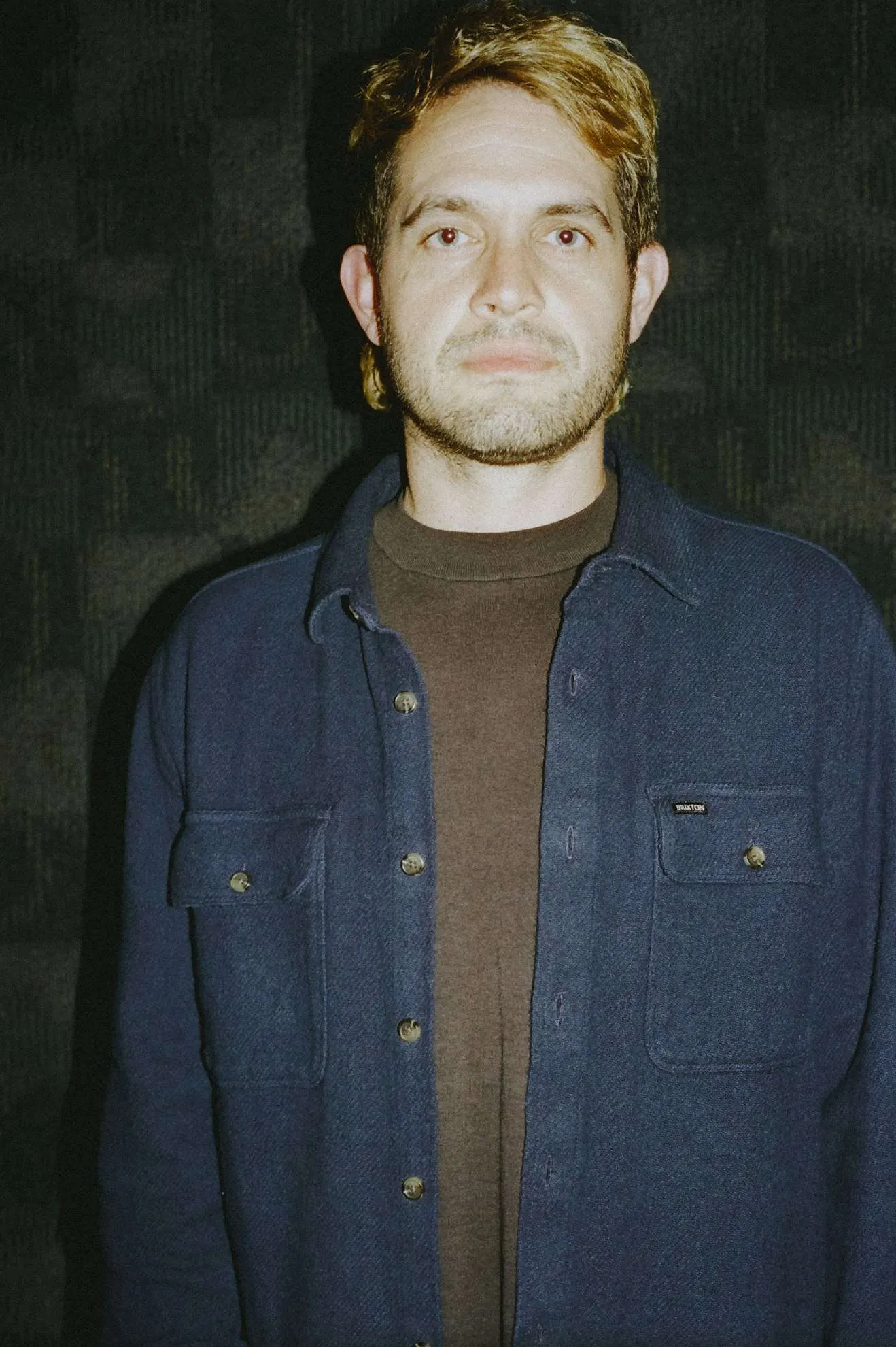 Bowery Textured Loop Twill L/S Overshirt - Washed Navy sold by Brixton product image thumbnail 3