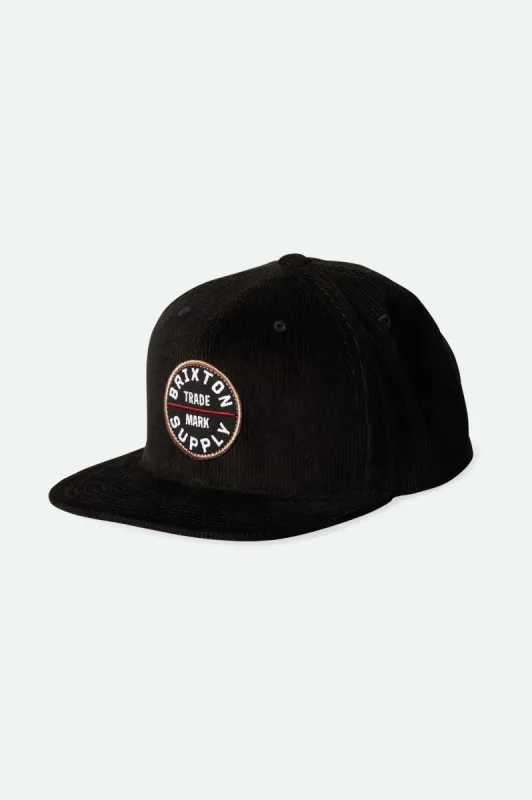 Oath III Snapback - Black Cord sold by Brixton