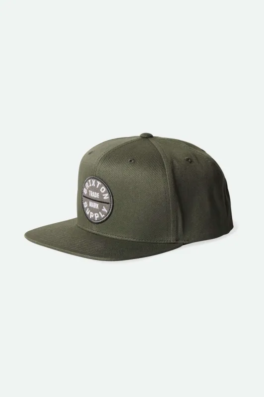 Oath III Snapback - Dark Vetiver sold by Brixton