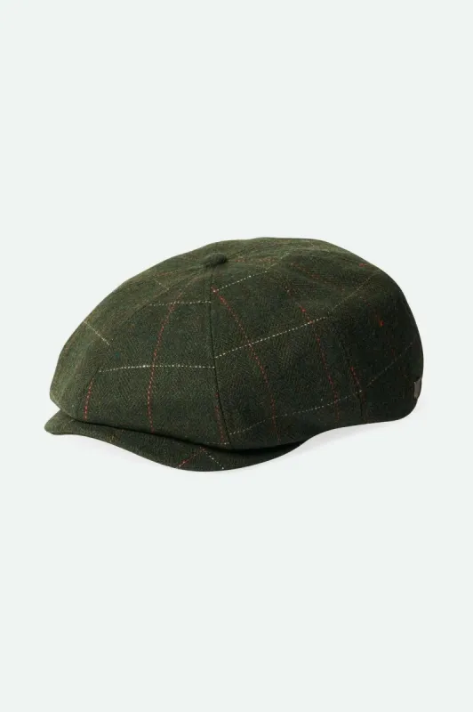 Brood Newsboy Cap - Moss/Orange sold by Brixton