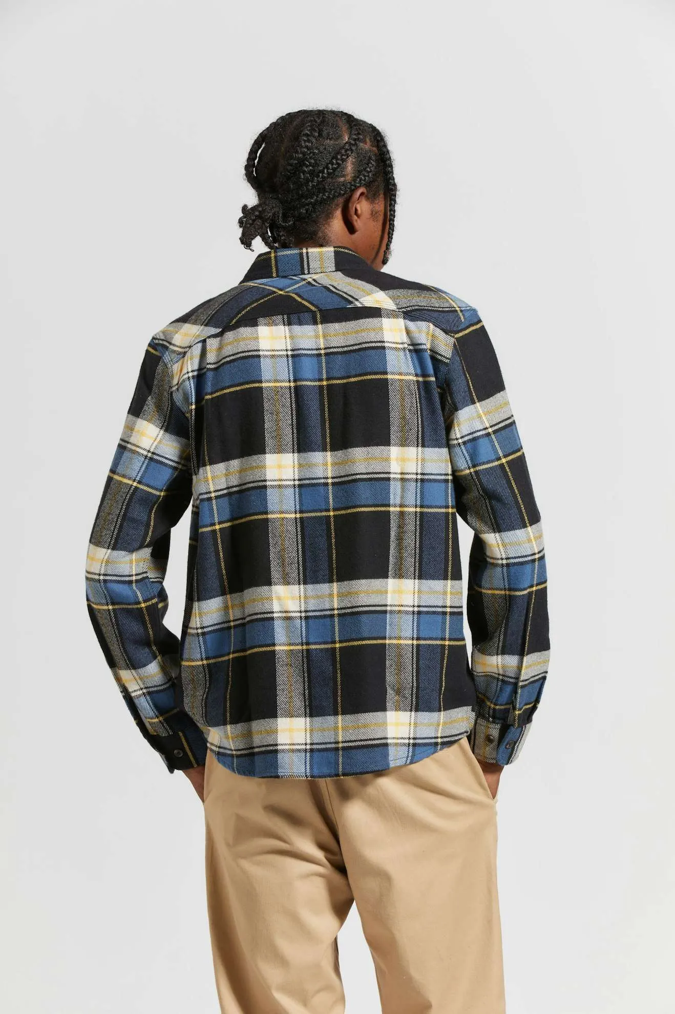 Bowery L/S Flannel - Joe Blue Plaid sold by Brixton product image thumbnail 3