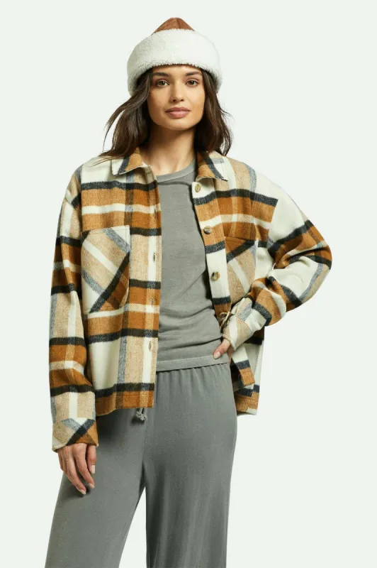 Bowery Women's Soft Brushed L/S Flannel - Washed Copper sold by Brixton