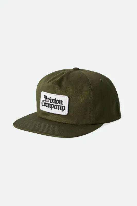 Norvell Snapback - Dark Olive made by Brixton