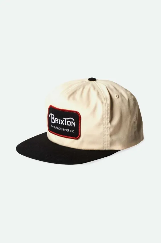 Grade Snapback - Off White/Black sold by Brixton
