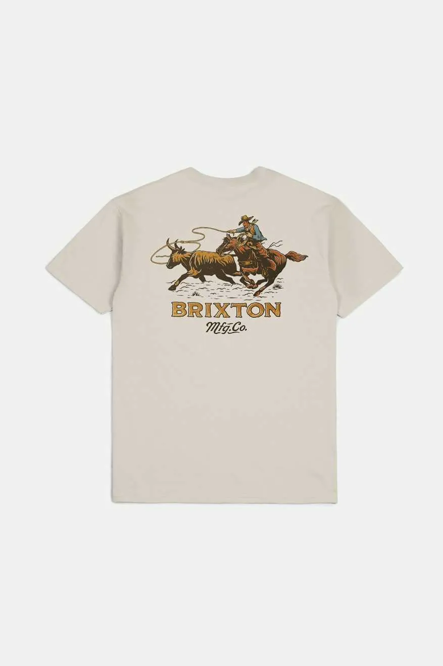 Wrangling S/S Standard T-Shirt - Cream sold by Brixton product image thumbnail 2