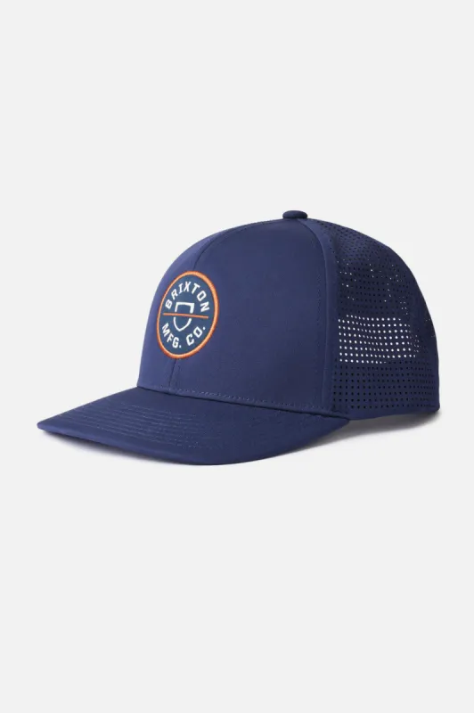 Crest Netplus Utility Snapback - Washed Navy sold by Brixton