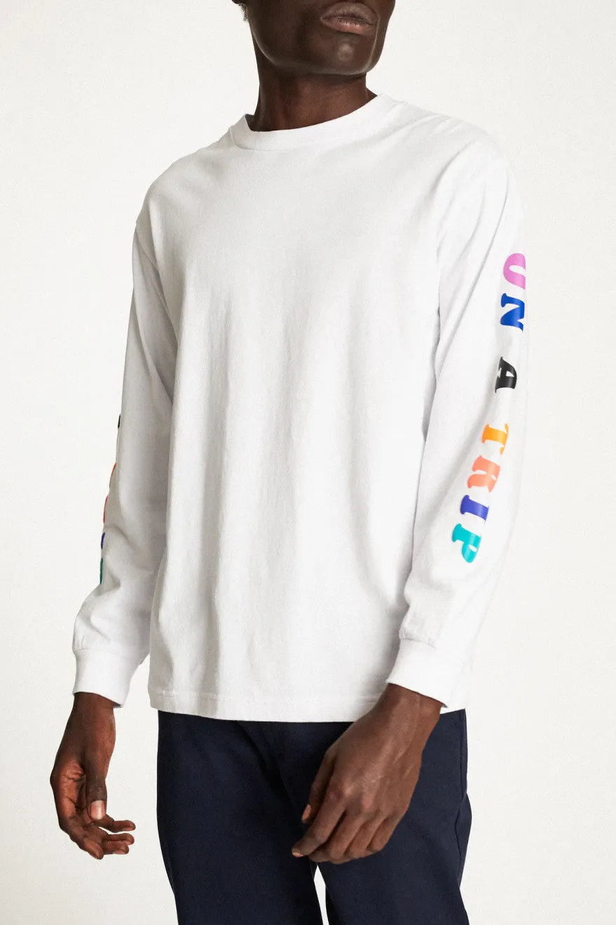 Trippin II L/S Standard Tee - White sold by Brixton