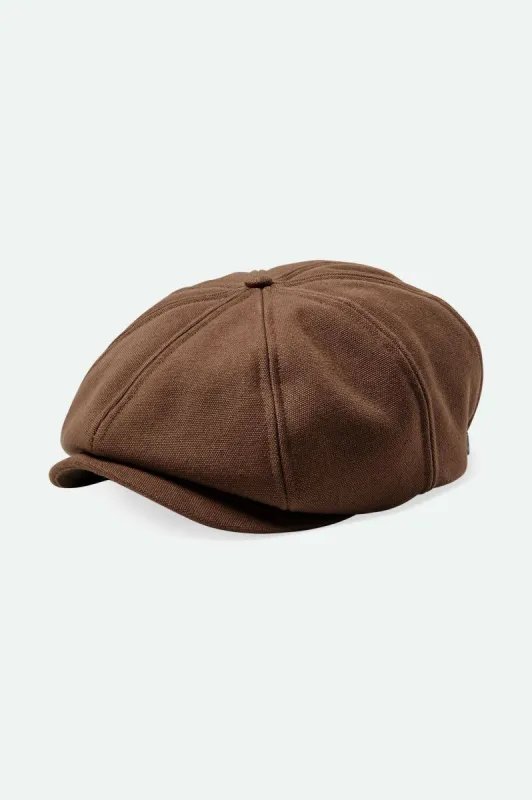 Brood Sherpa Newsboy Cap - Pinecone Brown sold by Brixton
