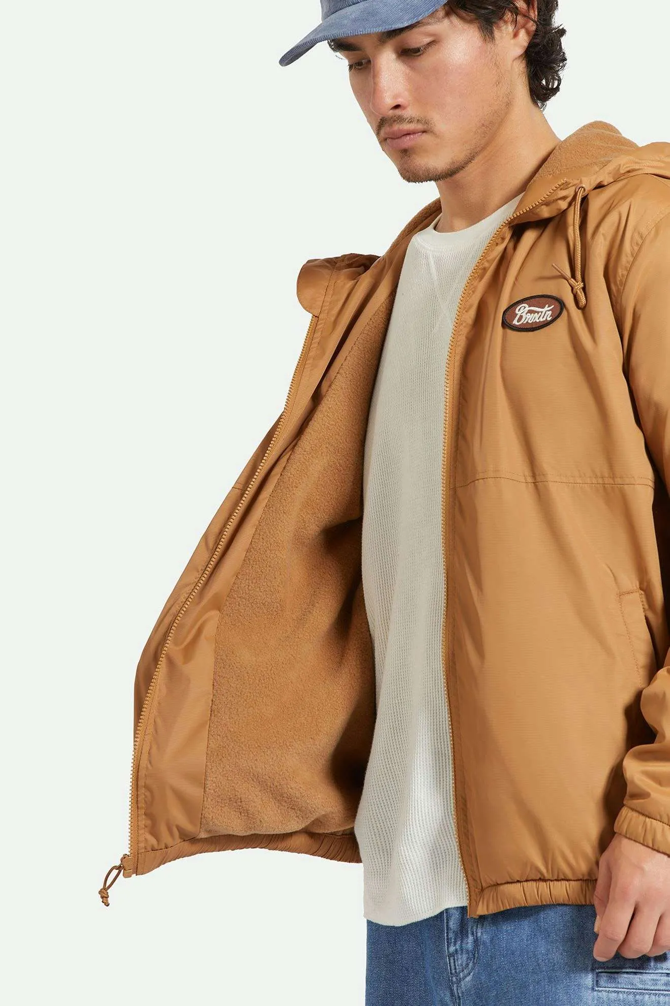 Claxton Parsons Arctic Fleece Lined Jacket - Tobacco Brown sold by Brixton product image thumbnail 3