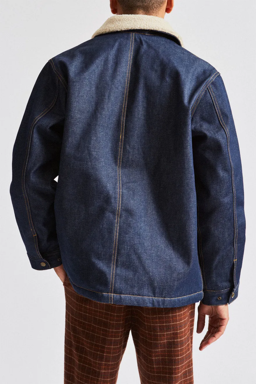 Yard Sherpa Denim Jacket - Raw Indigo sold by Brixton product image thumbnail 4