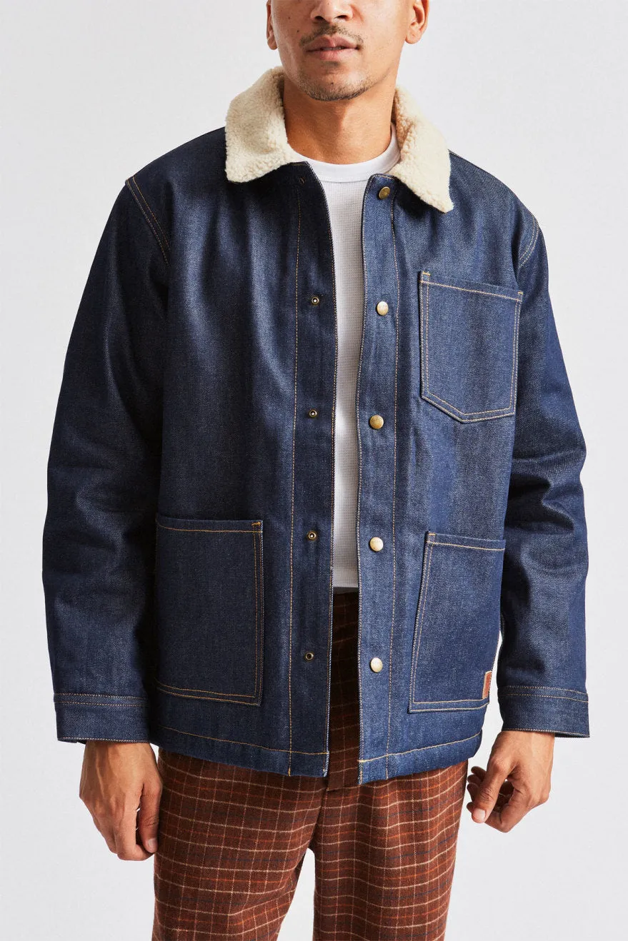 Yard Sherpa Denim Jacket - Raw Indigo sold by Brixton