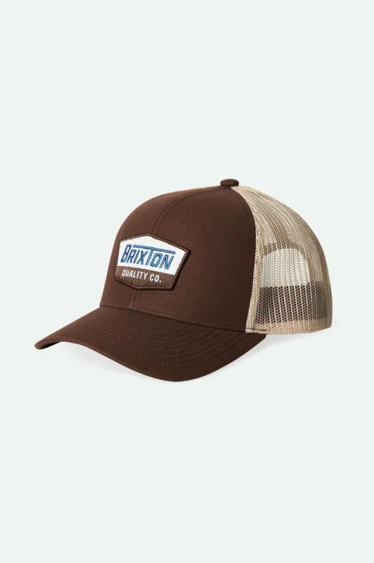 Regal Netplus Trucker Hat - Pinecone Brown/Off White sold by Brixton