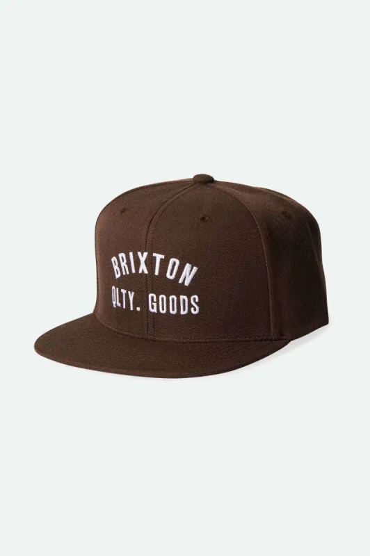 Woodburn Netplus Snapback - Brown sold by Brixton