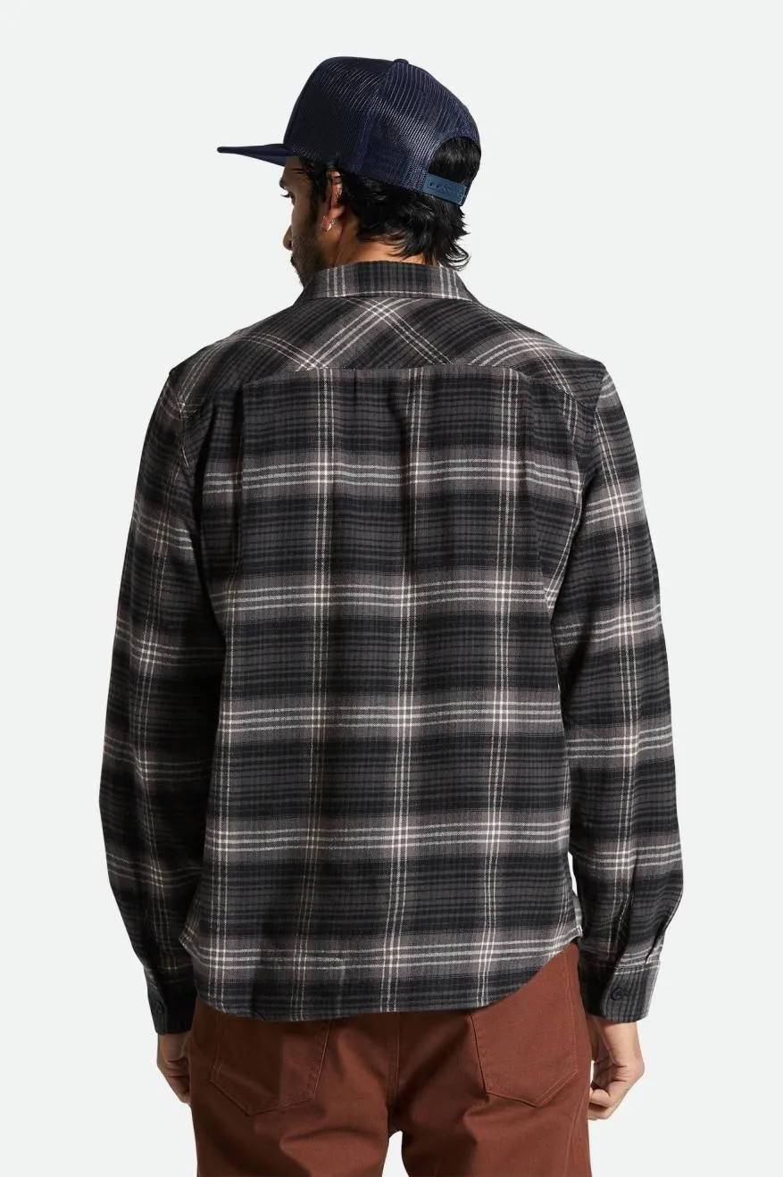 Bowery Lightweight Ultra Soft L/S Flannel - Charcoal/Black sold by Brixton product image thumbnail 3