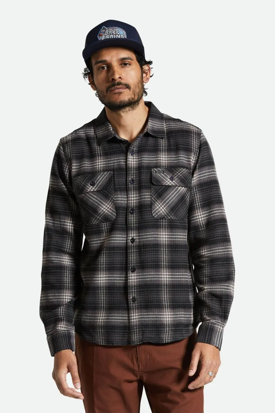 Bowery Lightweight Ultra Soft L/S Flannel - Charcoal/Black sold by Brixton product image thumbnail 2