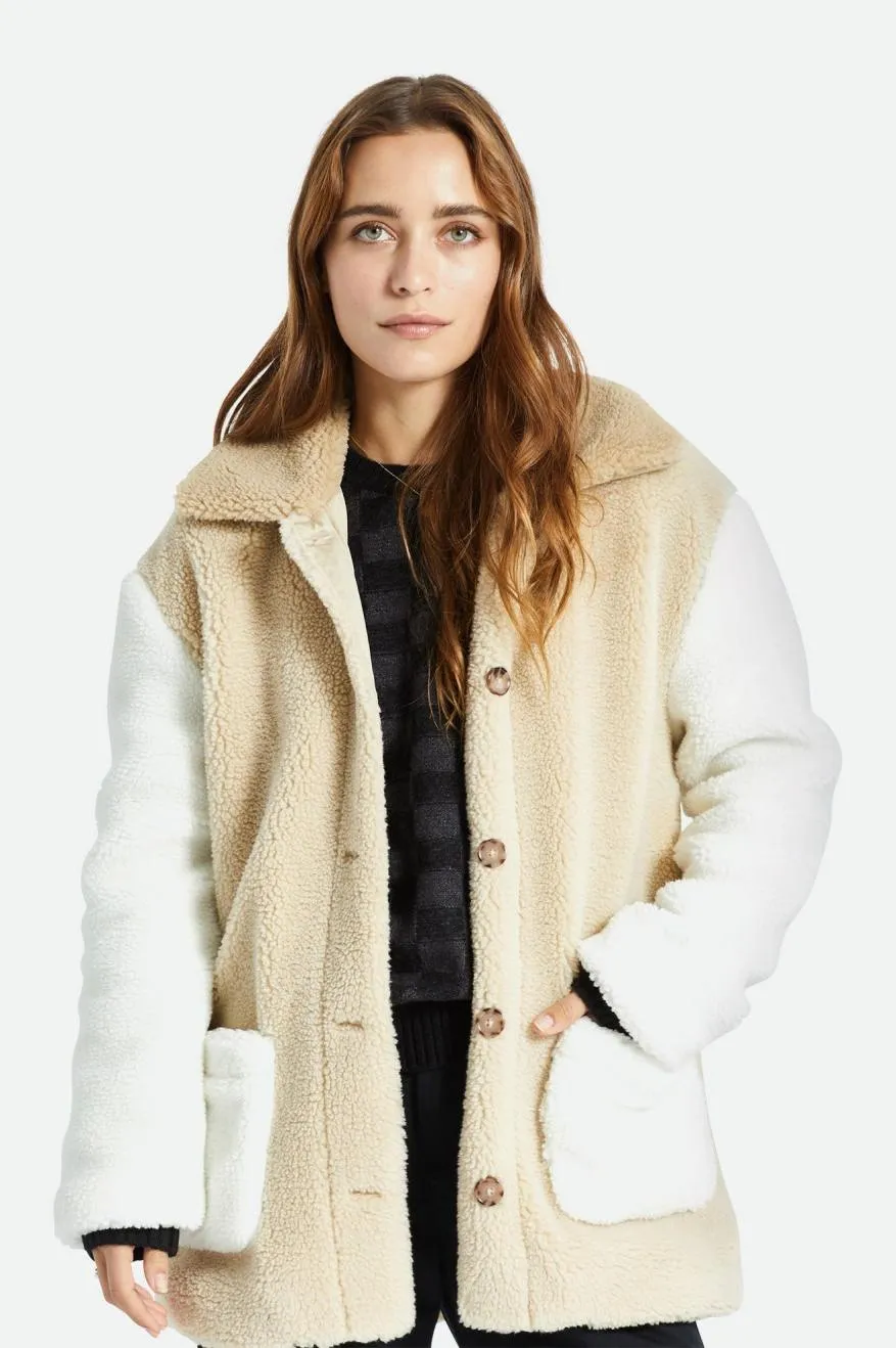 Bern Sherpa Coat - Dove/Vanilla sold by Brixton product image thumbnail 2