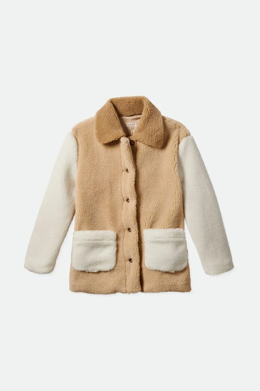 Bern Sherpa Coat - Dove/Vanilla sold by Brixton product image thumbnail 5