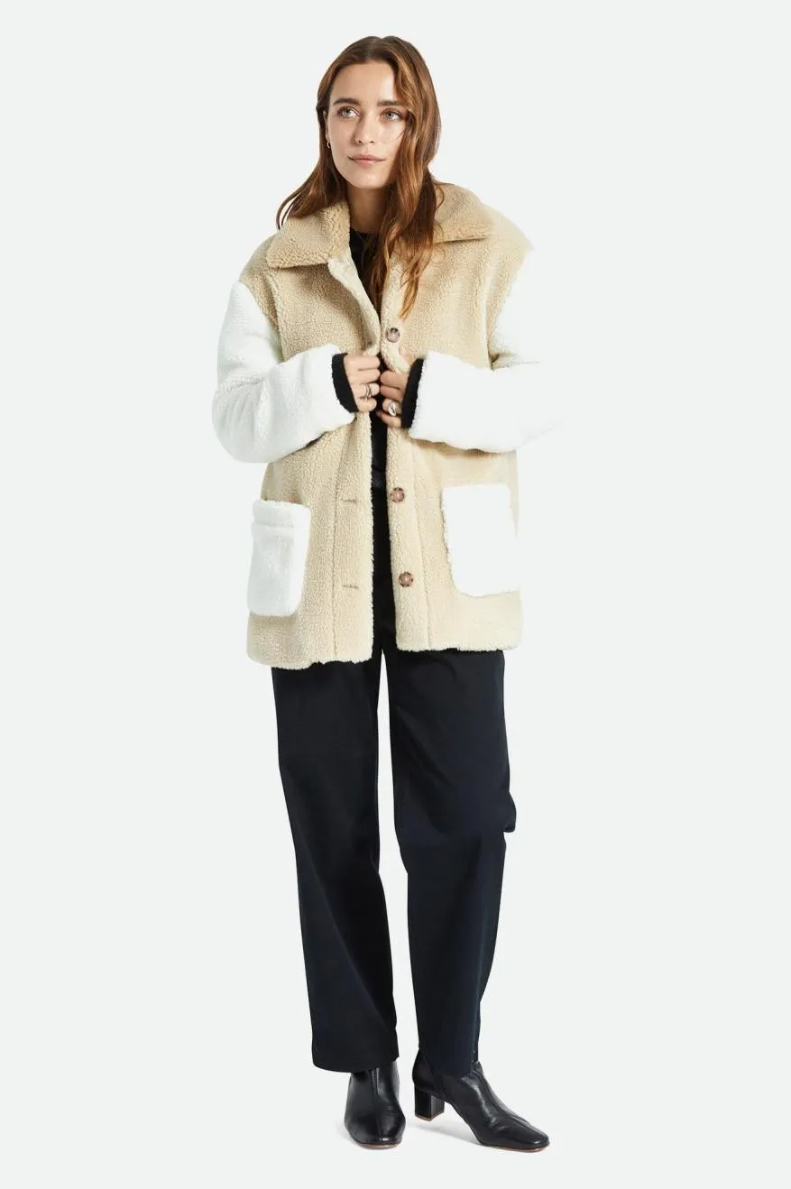 Bern Sherpa Coat - Dove/Vanilla sold by Brixton product image thumbnail 3