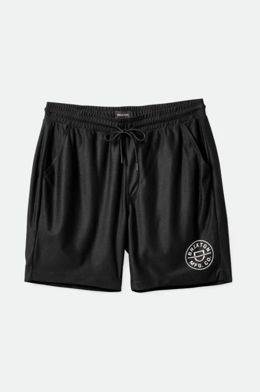 Crest Mesh Short - Black sold by Brixton
