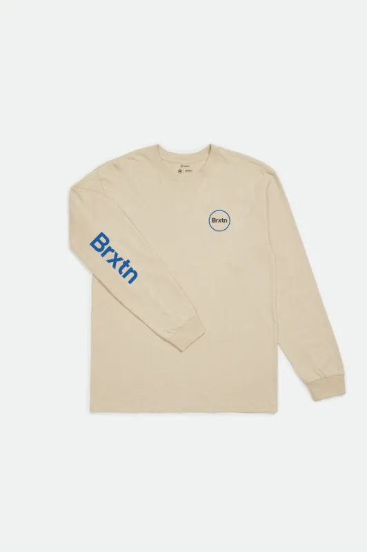Gate IV L/S Standard Tee - Sand sold by Brixton
