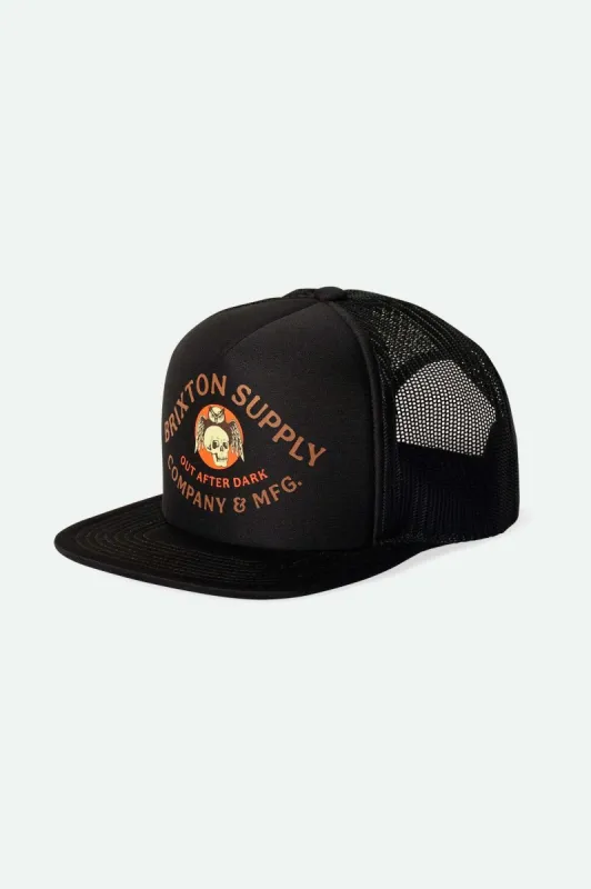 Potion Netplus Trucker Hat - Black/Black sold by Brixton