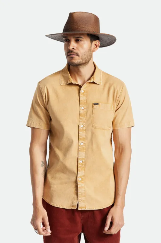 Charter Oxford S/S Woven - Medal Bronze Sun Wash sold by Brixton
