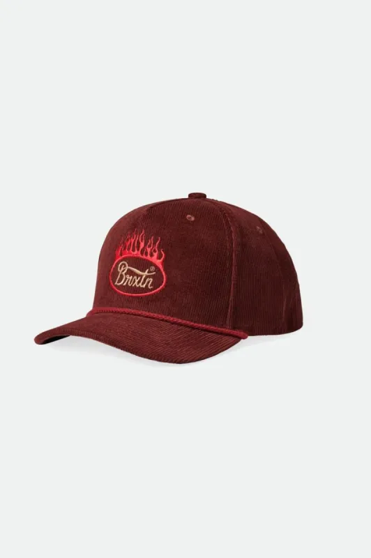 Parsons Flame C MP Snapback - Burnt Henna sold by Brixton