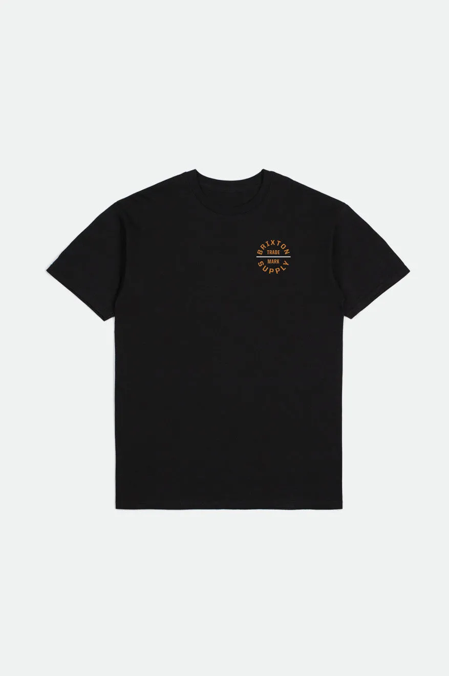 Oath V S/S Standard Tee - Black/Burnt Orange/White sold by Brixton