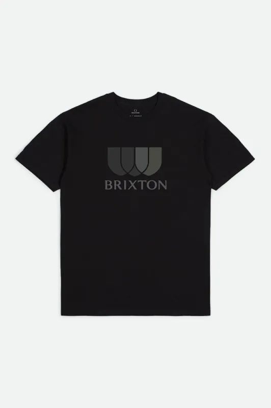 Alton Solid S/S Standard Tee - Black sold by Brixton