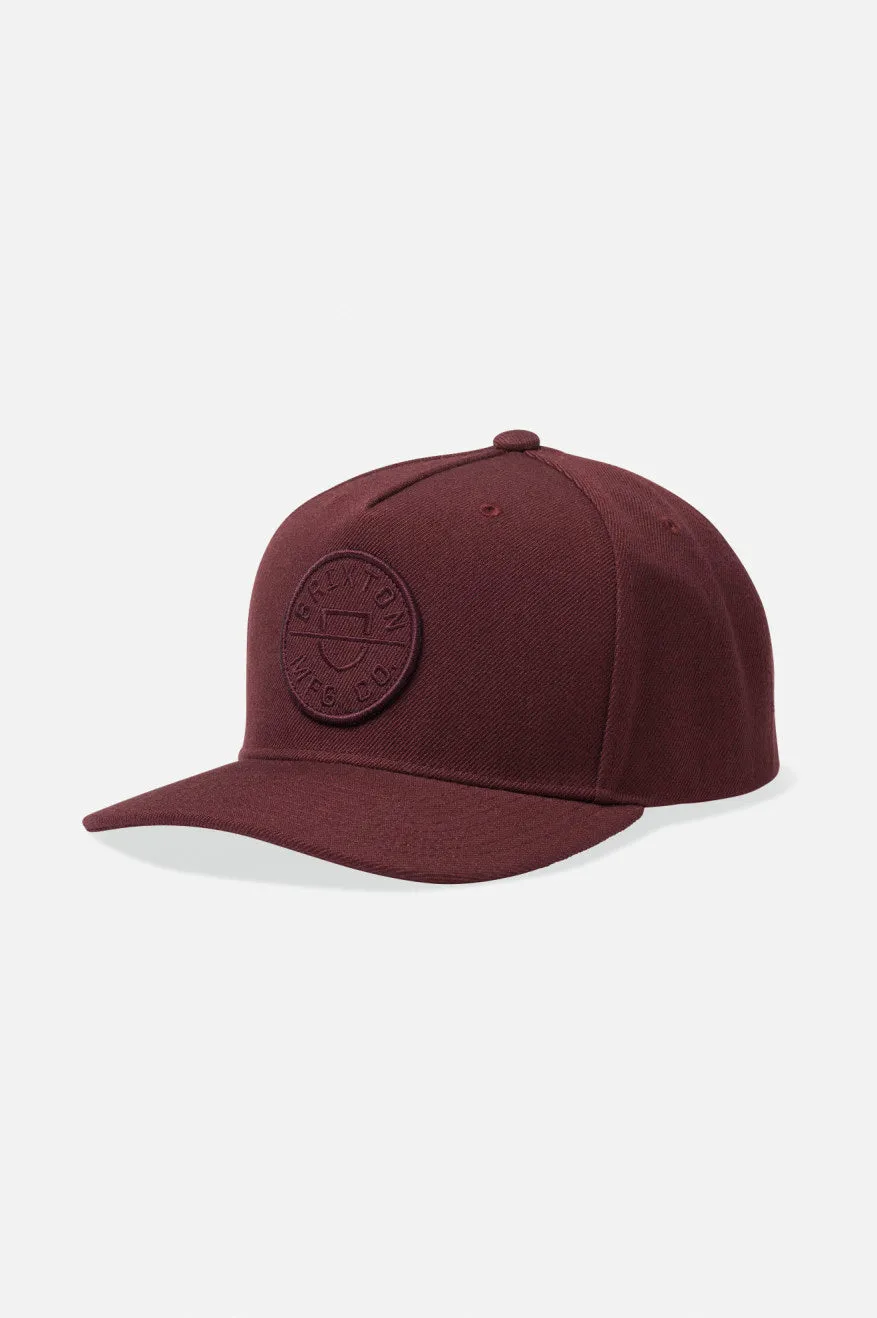 Crest C NetPlus MP Snapback - Mahogany sold by Brixton