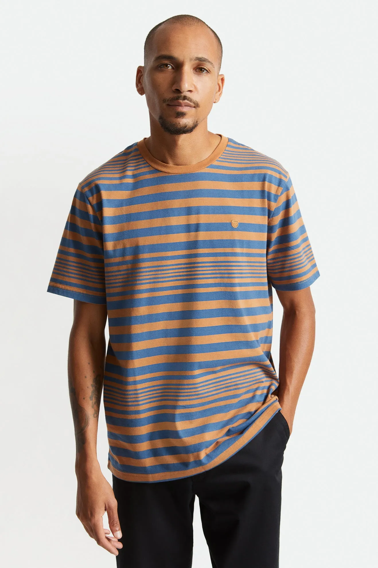 Hilt Shield S/S Knit - Joe Blue/Lion sold by Brixton product image thumbnail 2