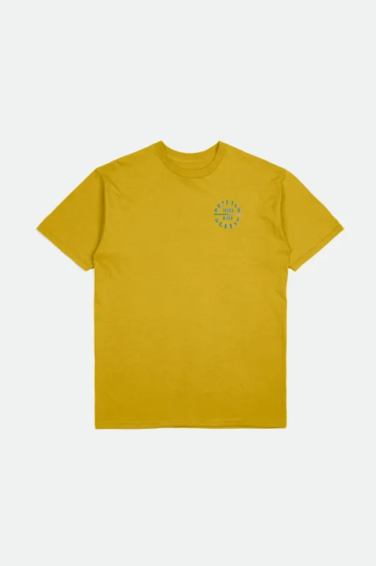 Oath V S/S Standard Tee - Antique Gold/3d sold by Brixton