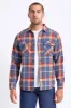 Bowery L/S Flannel - Blue/Red sold by Brixton