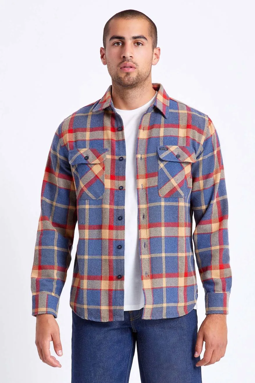 Bowery L/S Flannel - Blue/Red sold by Brixton product image thumbnail 2