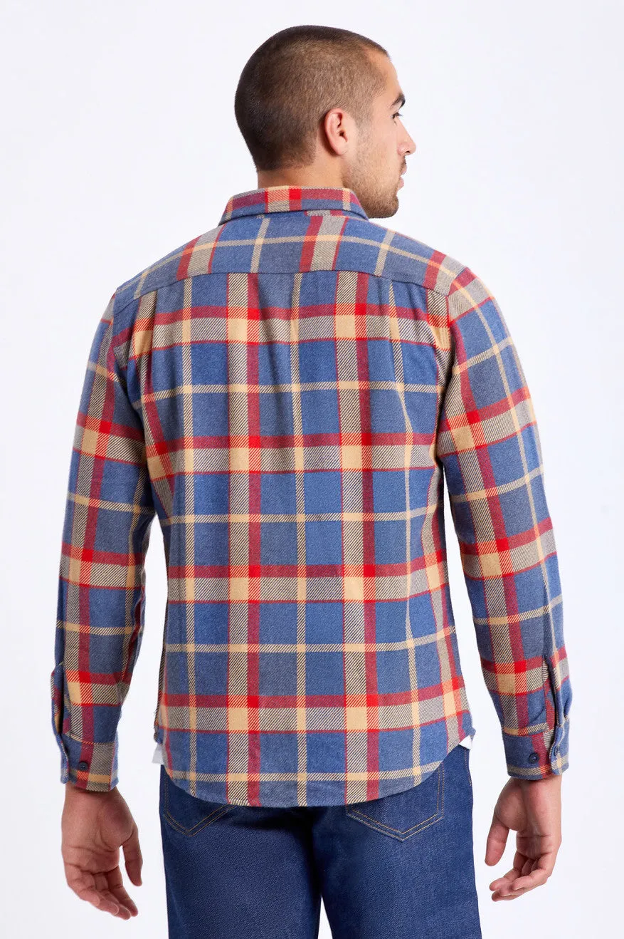 Bowery L/S Flannel - Blue/Red sold by Brixton product image thumbnail 5