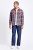 Bowery L/S Flannel - Blue/Red sold by Brixton