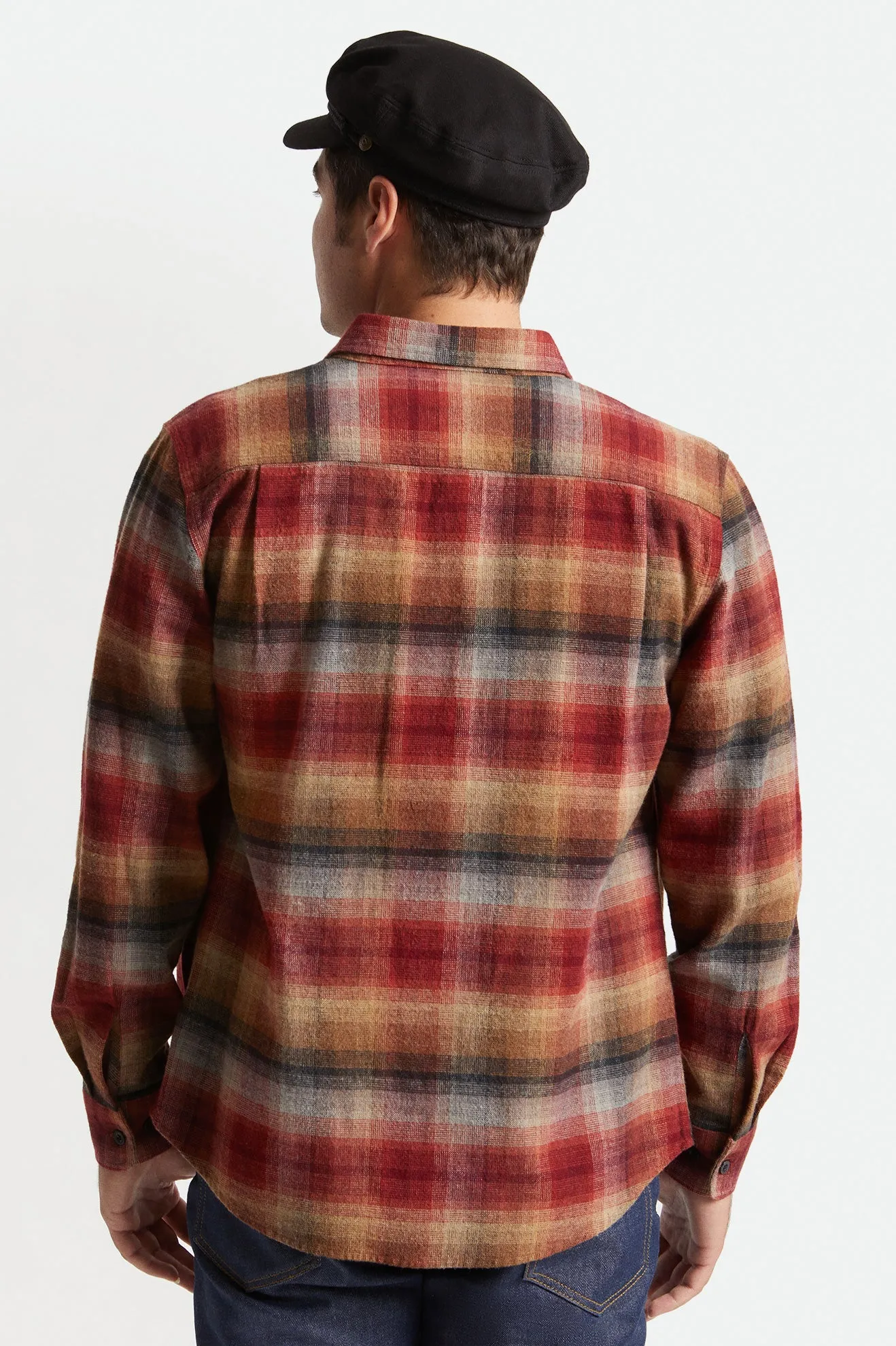 Bowery L/S Flannel - Dark Brick sold by Brixton product image thumbnail 5