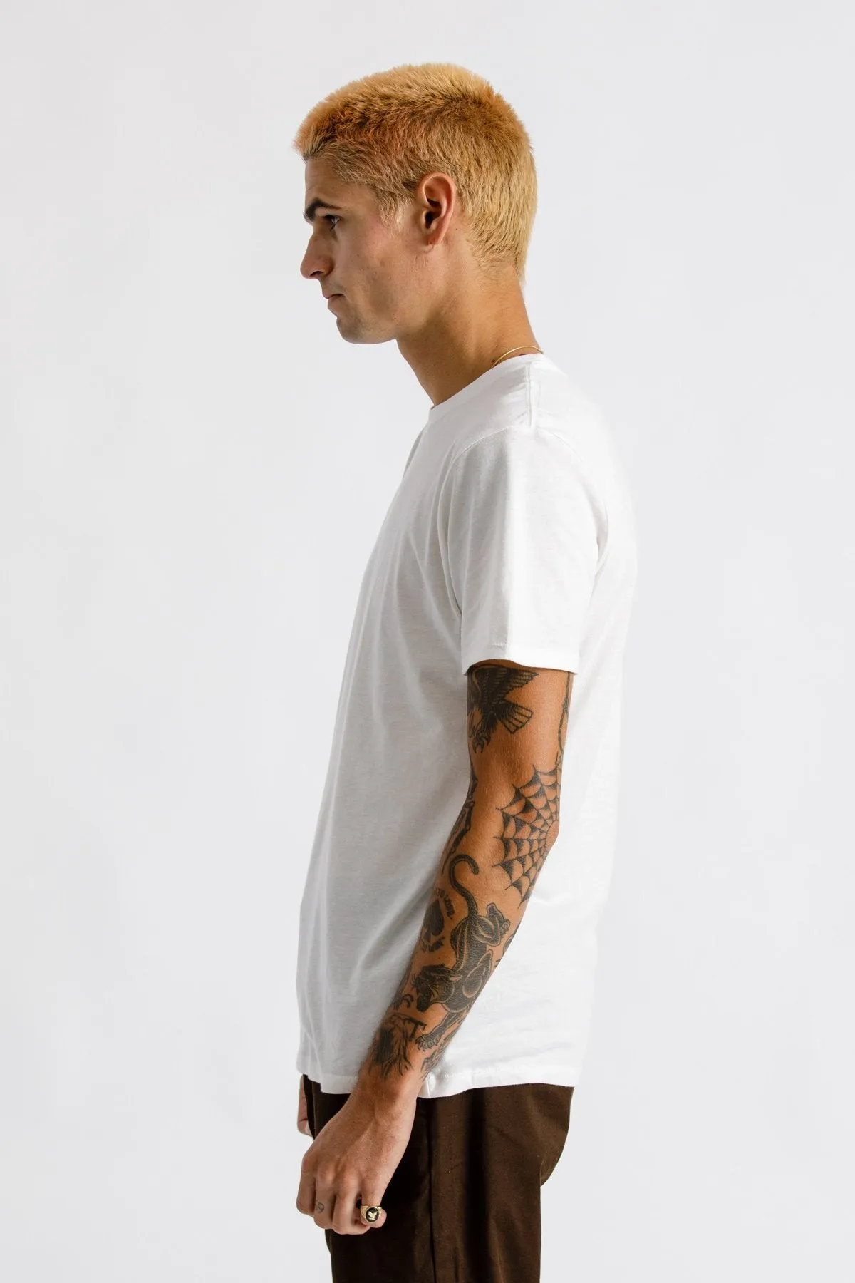 Basic S/S Premium Tee - Off White sold by Brixton product image thumbnail 5