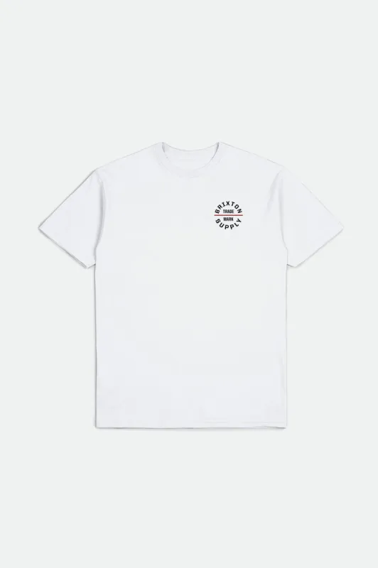 Oath V S/S Standard Tee - White/Red sold by Brixton