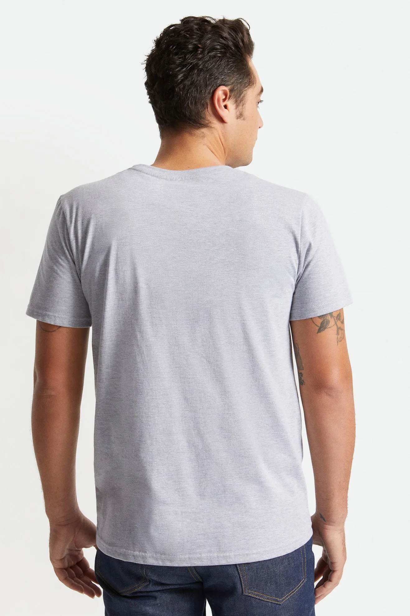 Premium Cotton S/S Pocket Tee - Heather Grey sold by Brixton product image thumbnail 5