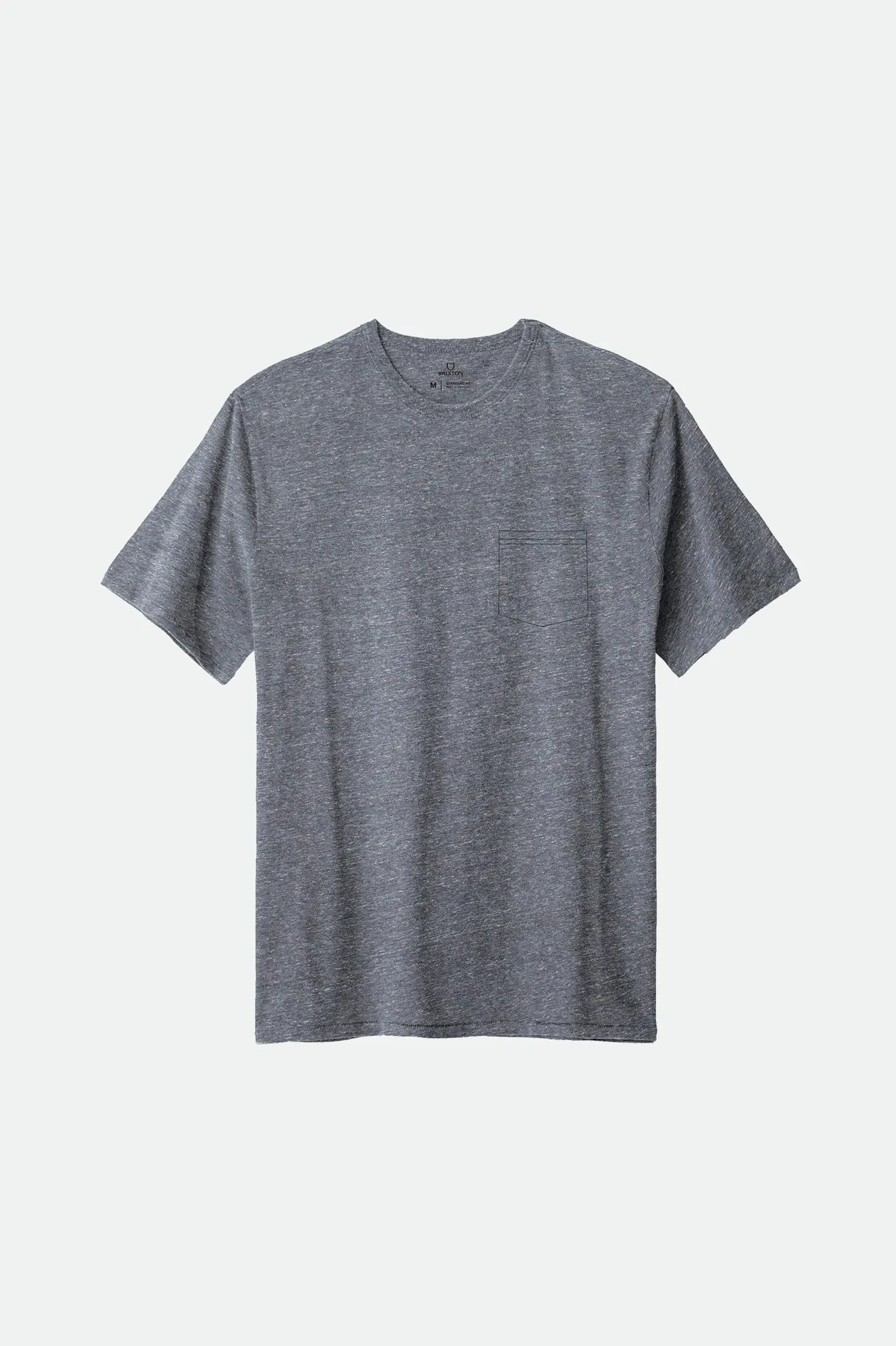 Premium Cotton S/S Pocket Tee - Heather Grey sold by Brixton