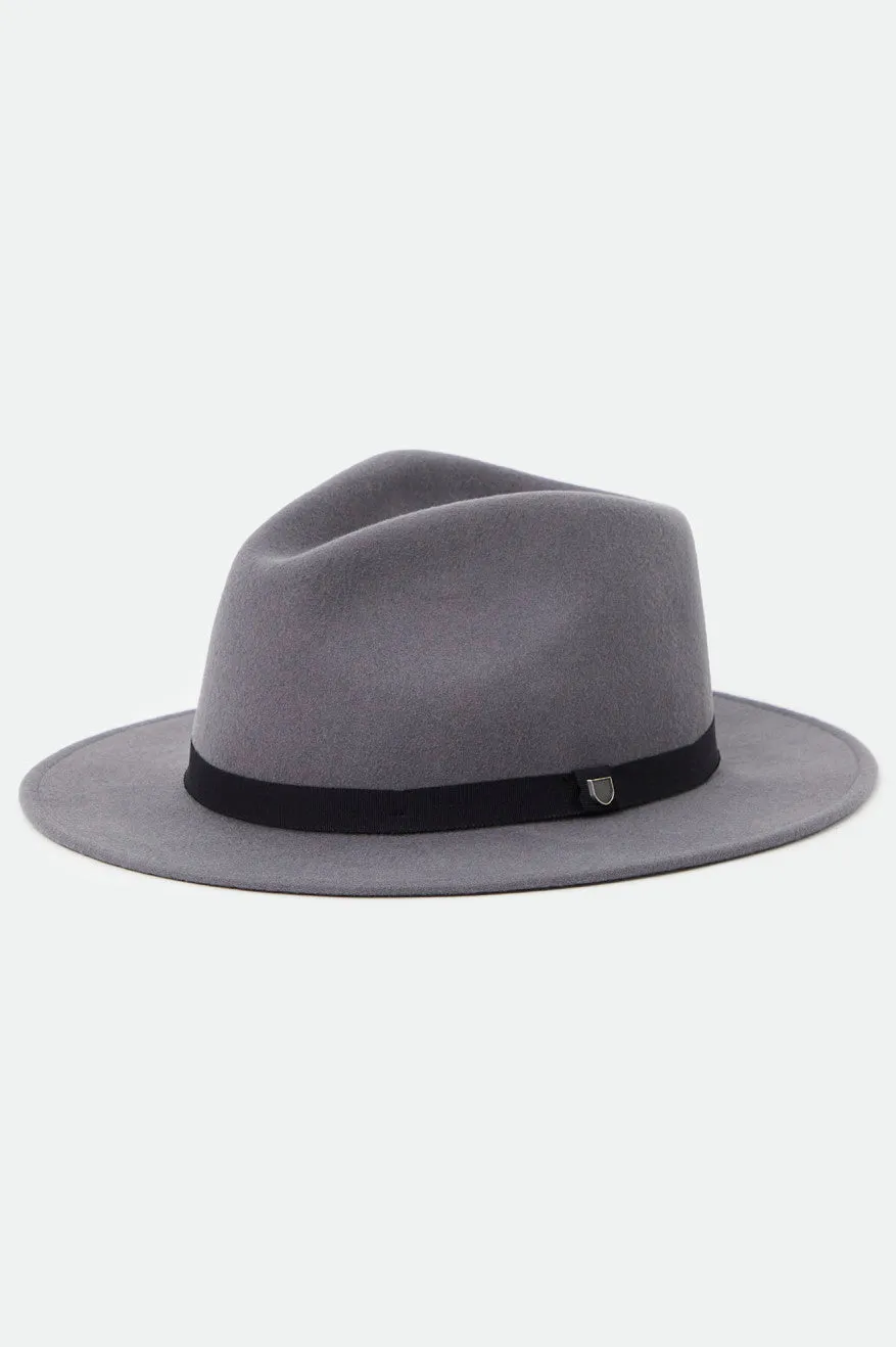 Messer Packable Fedora - Charcoal sold by Brixton