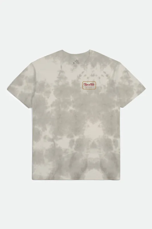 Grade S/S Standard Tee - Beige Tie Dye sold by Brixton