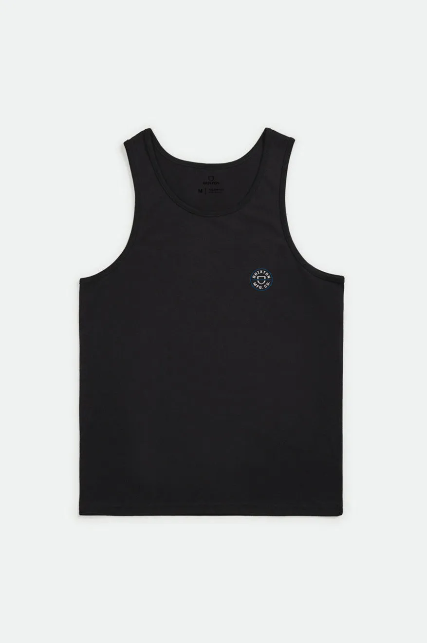 Crest Tank - Black/Royal sold by Brixton