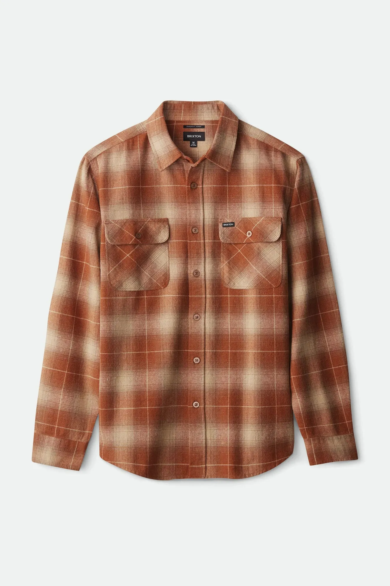 Bowery L/S Flannel - Copper sold by Brixton