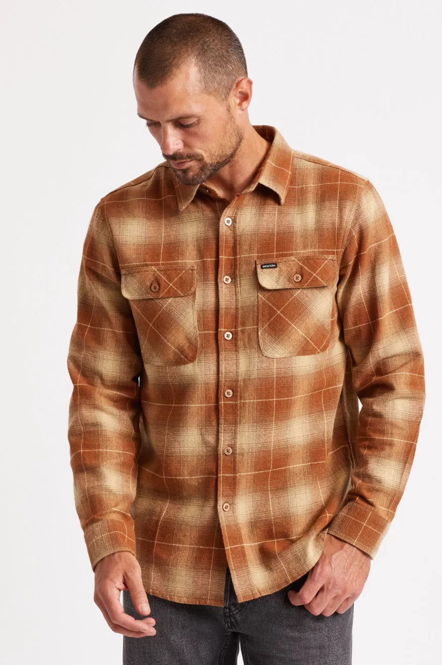Bowery L/S Flannel - Copper sold by Brixton product image thumbnail 2