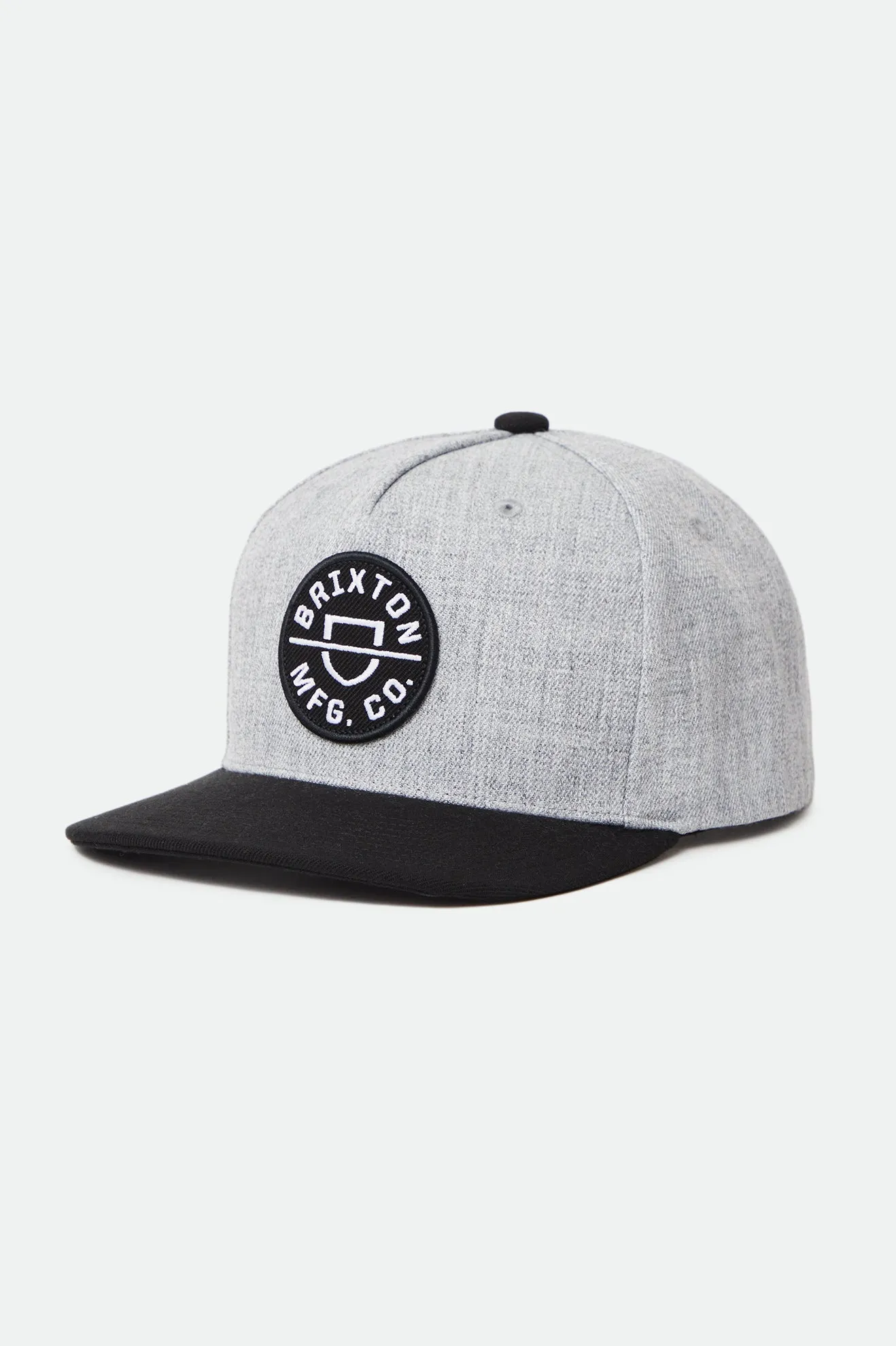 Crest C Mp Snapback - Heather Grey/Black sold by Brixton