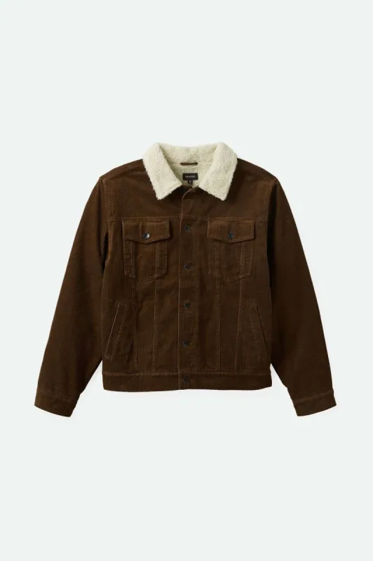 Cable Sherpa Lined Trucker Jacket - Pinecone Brown sold by Brixton