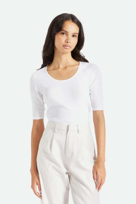 Tennessee Scoop Neck Tee - White sold by Brixton